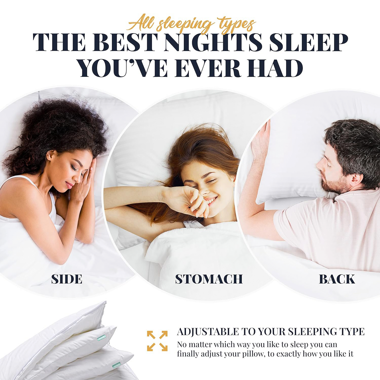 Adjustable Cooling Pillows - Set of 2