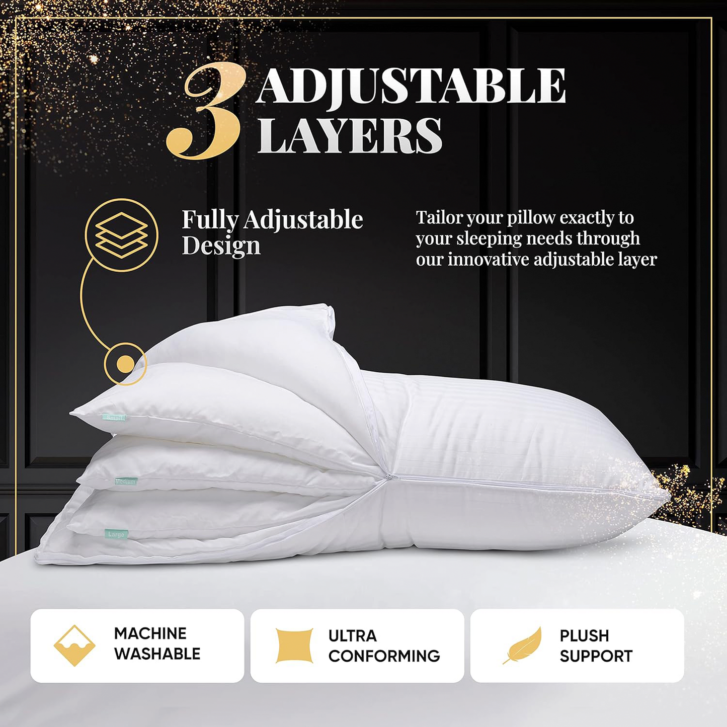 Adjustable Cooling Pillows - Set of 2