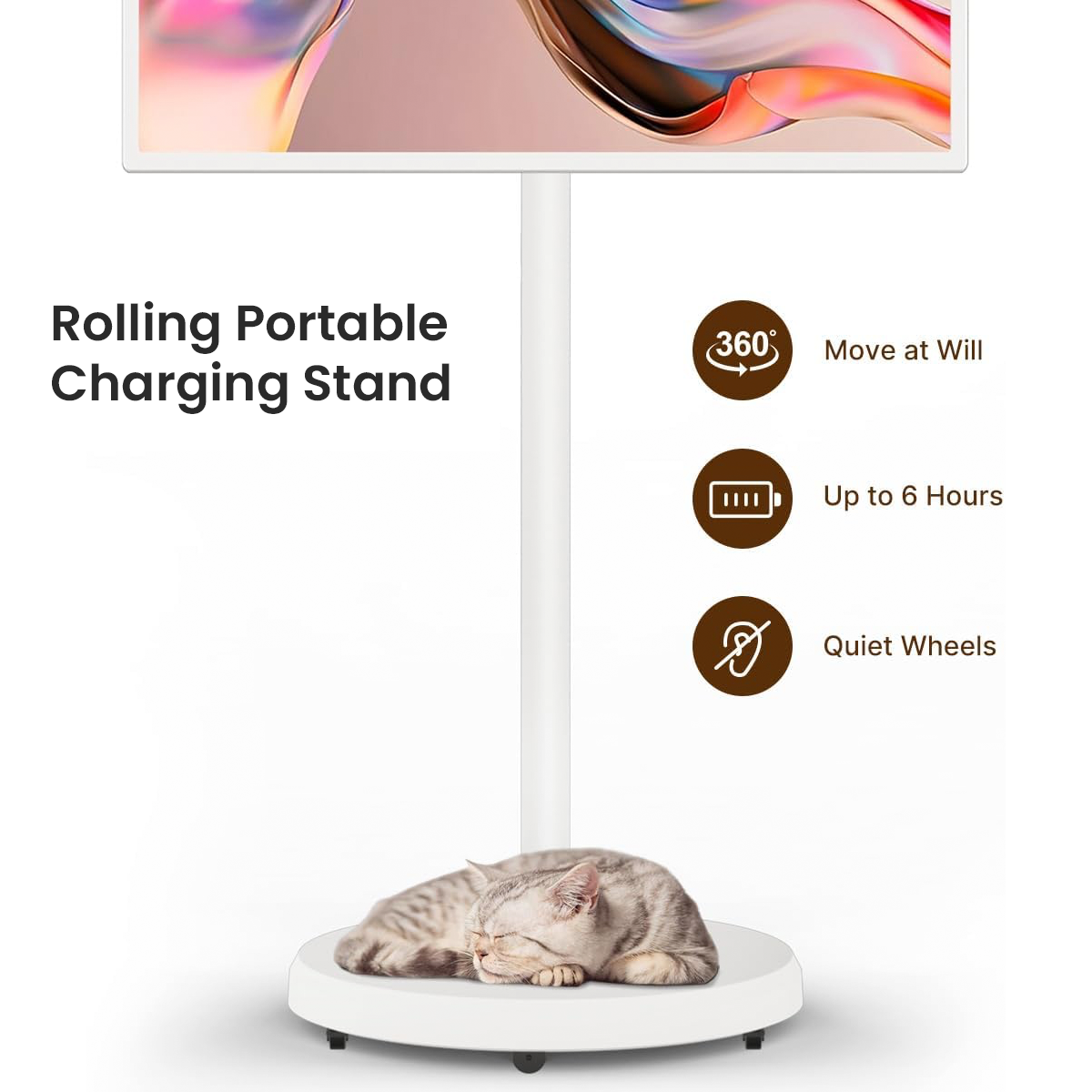 32" Portable TV on Wheels