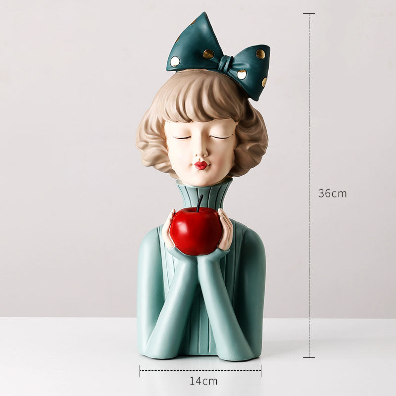 Lovely Bow Girl Figurine