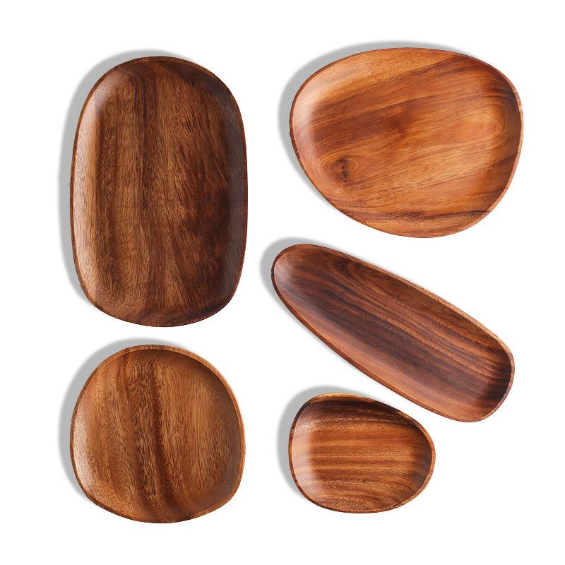 American Irregular Walnut Serving Plates