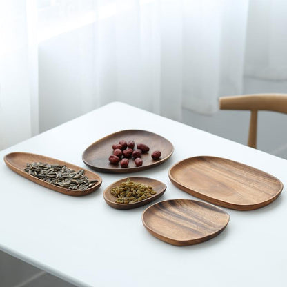 American Irregular Walnut Serving Plates