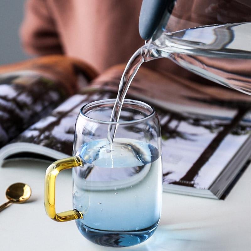 Frosted Blue Glass Drinkware