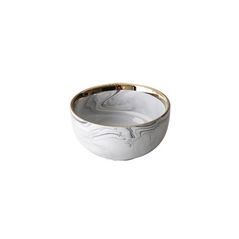 Marbleized Gold Rim Dinnerware