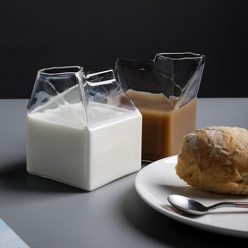 Milk Carton Transparent Glass