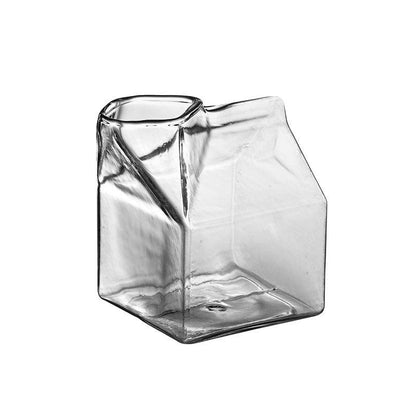 Milk Carton Transparent Glass