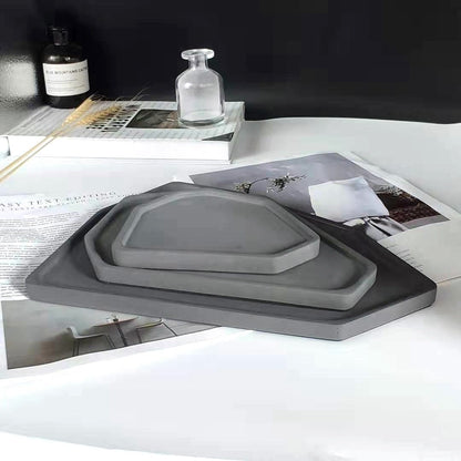 Moyi Textured Concrete Accessory Trays