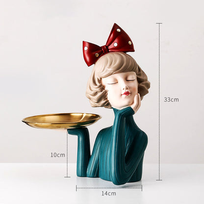 Lovely Bow Girl Figurine